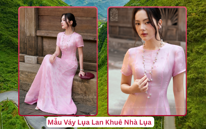 Mẫu Váy Lụa Lan Khuê Nhà Lụa Hà Giang