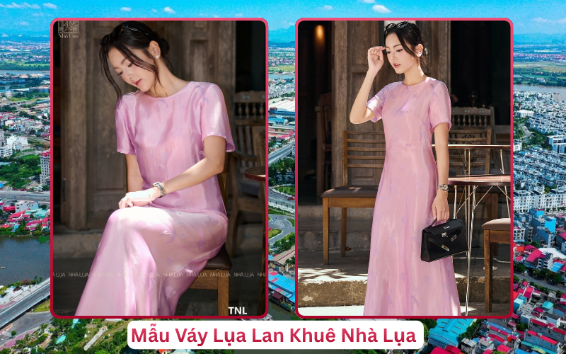 Mẫu Váy Lụa Lan Khuê Nhà Lụa Hải Phòng