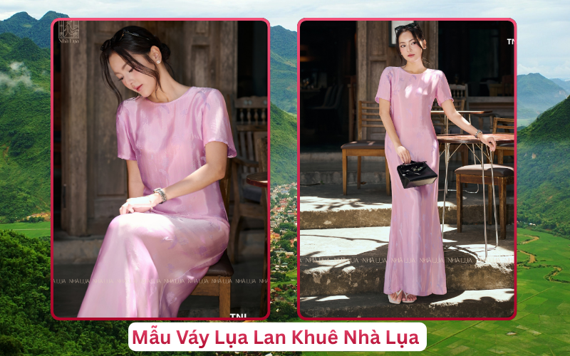 Mẫu Váy Lụa Lan Khuê Nhà Lụa Mai Châu