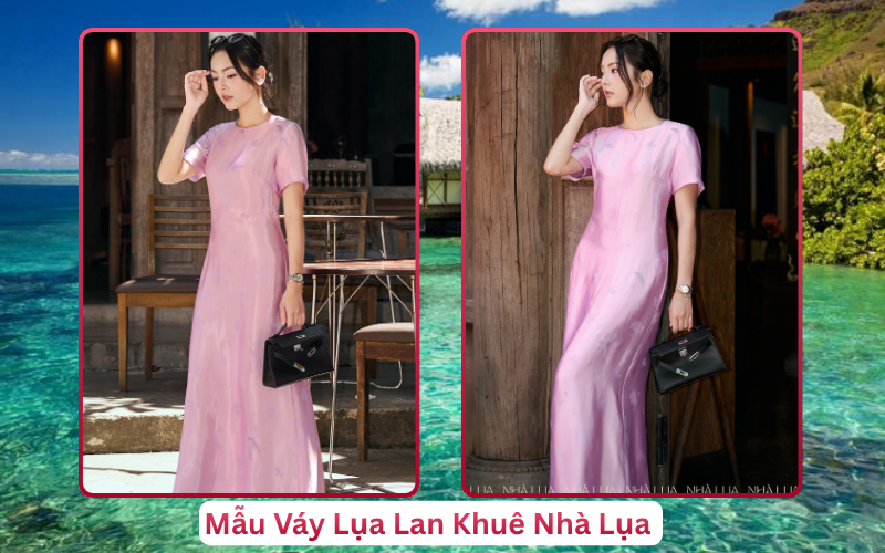 Mẫu Váy Lụa Lan Khuê Nhà Lụa Phú Quốc