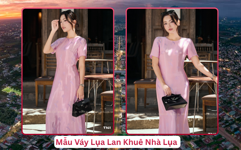 Mẫu Váy Lụa Lan Khuê Nhà Lụa Tây Ninh
