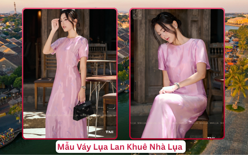 Mẫu Váy Lụa Lan Khuê Nhà Lụa