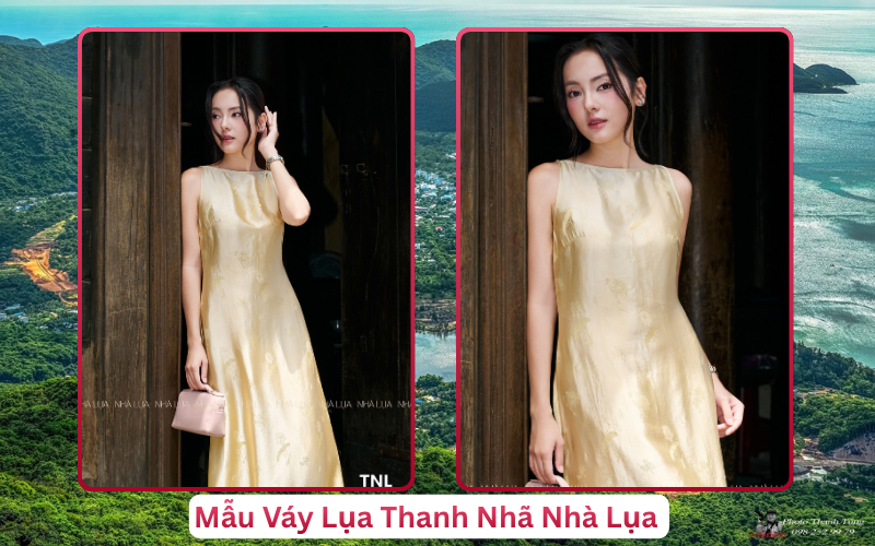 Mẫu Váy Lụa Thanh Nhã Nhà Lụa Côn Đảo