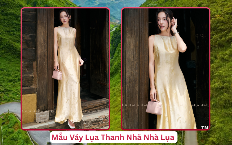 Mẫu Váy Lụa Thanh Nhã Nhà Lụa Hà Giang