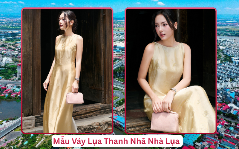 Mẫu Váy Lụa Thanh Nhã Nhà Lụa Hải Phòng