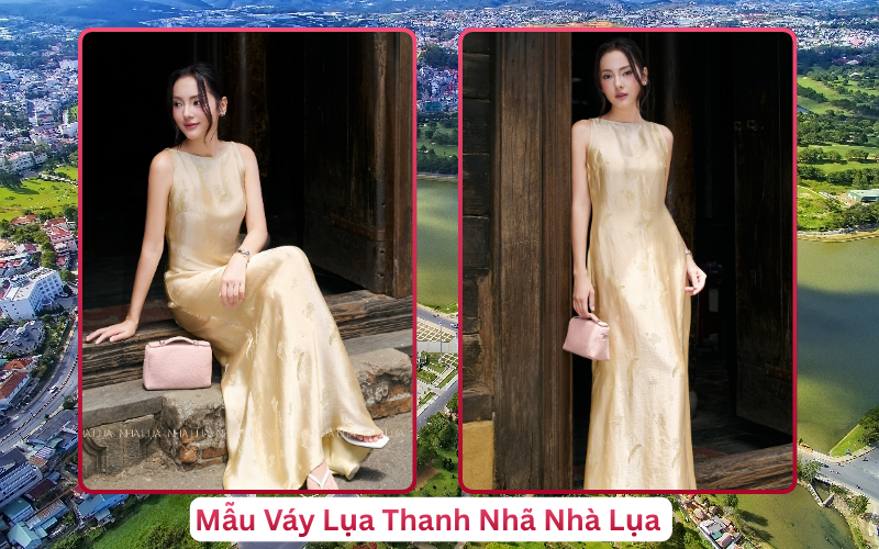 Mẫu Váy Lụa Thanh Nhã Nhà Lụa Lâm Đồng