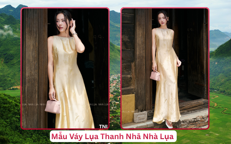 Mẫu Váy Lụa Thanh Nhã Nhà Lụa Mai Châu