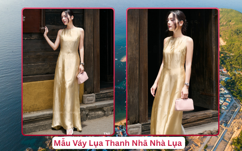 Mẫu Váy Lụa Thanh Nhã Nhà Lụa Quy Nhơn