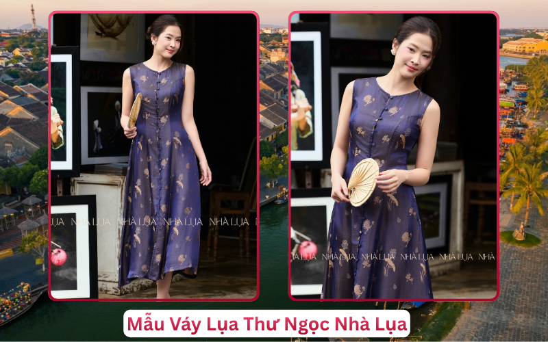 Mẫu Váy Lụa Thư Ngọc Nhà Lụa