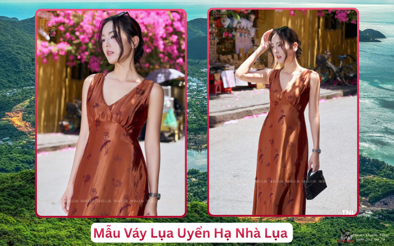 Mẫu Váy Lụa Uyển Hạ Nhà Lụa Côn Đảo