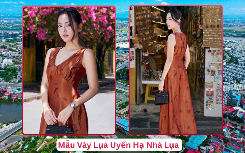 Mẫu Váy Lụa Uyển Hạ Nhà Lụa Hải Phòng