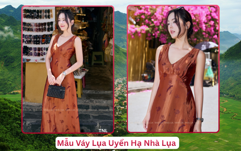 Mẫu Váy Lụa Uyển Hạ Nhà Lụa Mai Châu