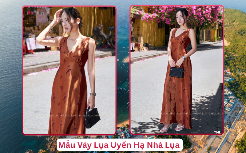 Mẫu Váy Lụa Uyển Hạ Nhà Lụa Quy Nhơn