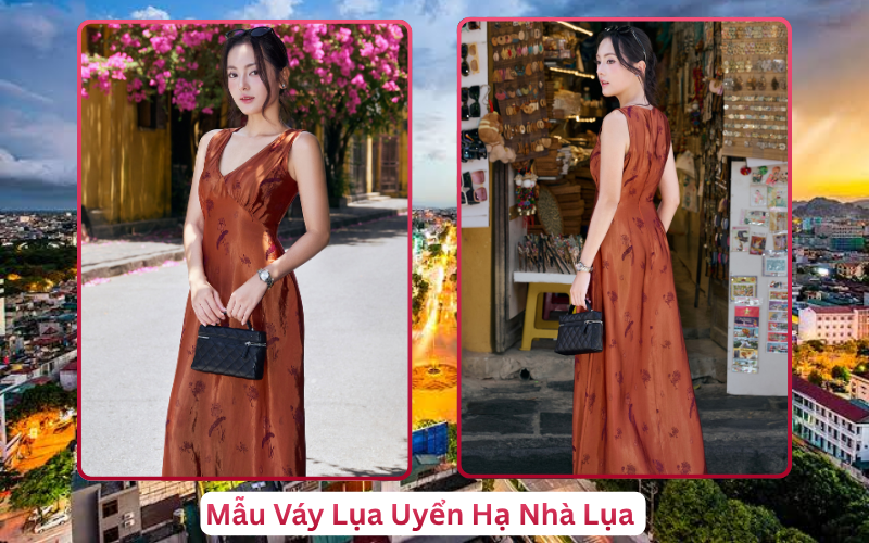 Mẫu Váy Lụa Uyển Hạ Nhà Lụa Thanh Hóa