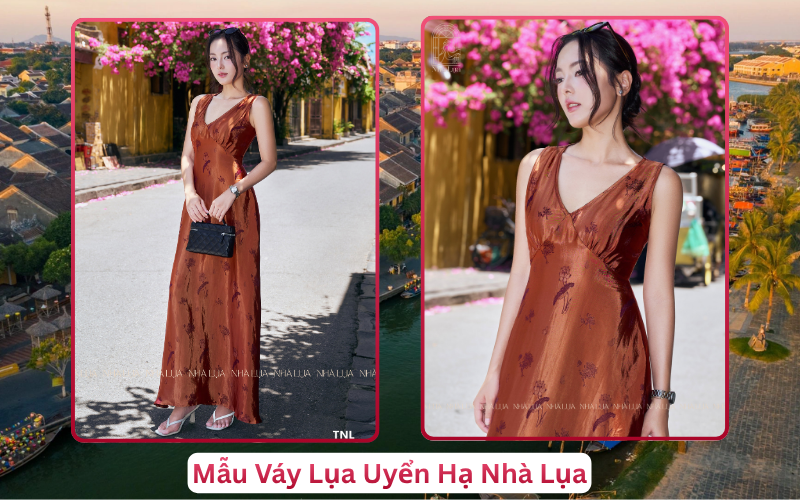 Mẫu Váy Lụa Uyển Hạ Nhà Lụa