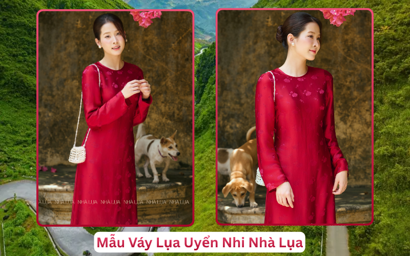 Mẫu Váy Lụa Uyển Nhi Nhà Lụa Hà Giang