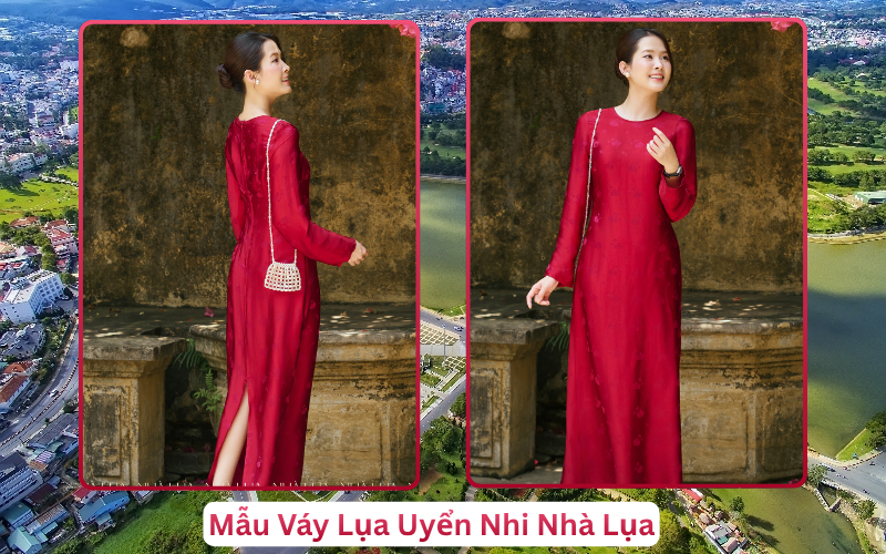 Mẫu Váy Lụa Uyển Nhi Nhà Lụa Lâm Đồng
