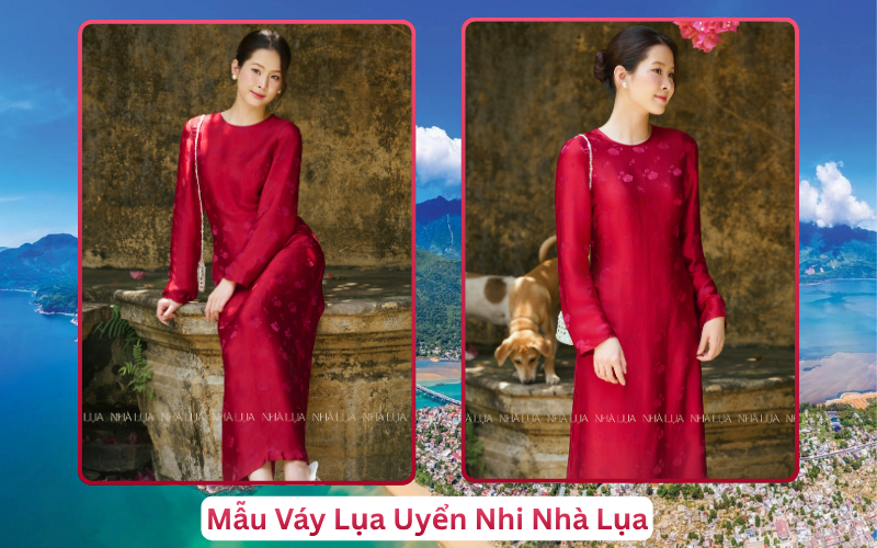 Mẫu Váy Lụa Uyển Nhi Nhà Lụa Lăng Cô