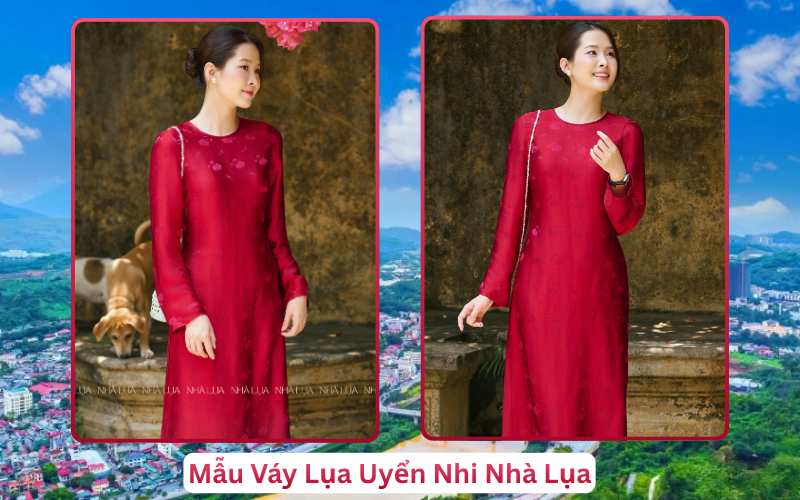 Mẫu Váy Lụa Uyển Nhi Nhà Lụa Lào Cai