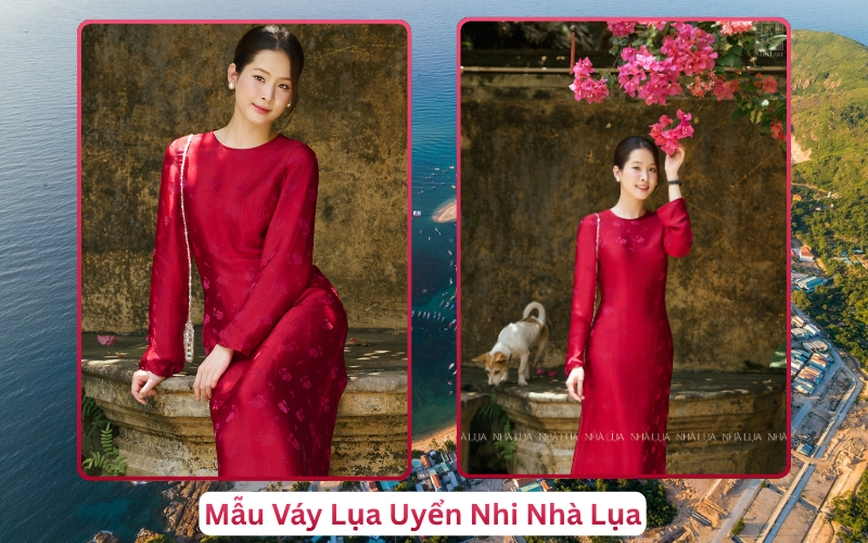 Mẫu Váy Lụa Uyển Nhi Nhà Lụa Quy Nhơn