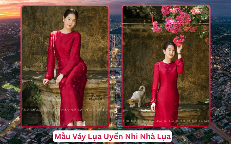 Mẫu Váy Lụa Uyển Nhi Nhà Lụa Tây Ninh