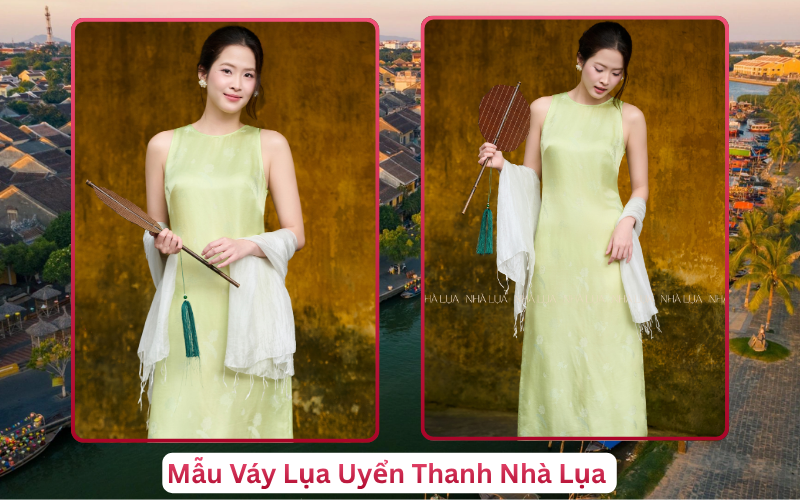 Mẫu Váy Lụa Uyển Thanh Nhà Lụa
