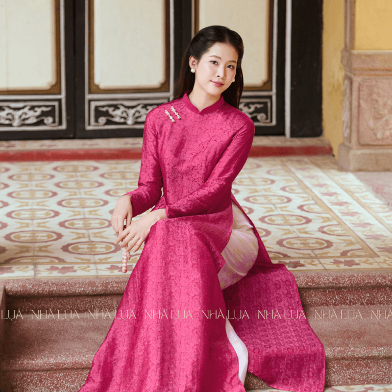 áo dài ôm lụa tơ tằm cao cấp nhà lụa