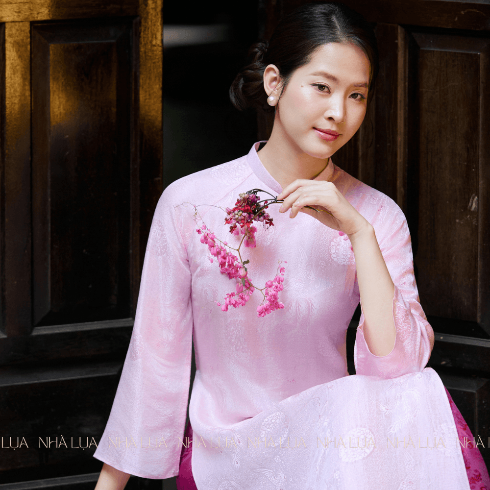 áo dài suông lụa tơ tằm cao câp nhà lụa