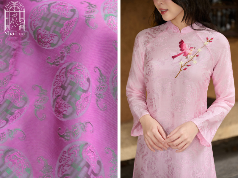 Vải lụa tự nhiên lụa tơ tằm Nha Xá nhẹ mát, không kích ứng da, tự điều hòa thân nhiệt, thấm hút tốt quanh năm. Sự bay bổng duyên dáng khó tìm thấy ở chất liệu nào khác