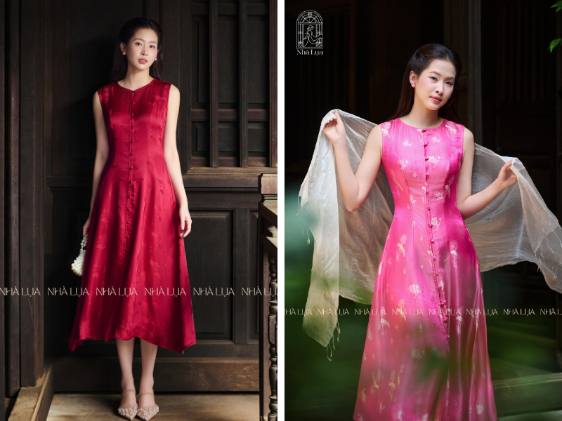 Váy lụa dáng suông và chữ A là lựa chọn hoàn hảo cho tiệc trà hay nghỉ dưỡng biển. Thiết kế bồng bềnh, che khuyết điểm giúp phái đẹp tỏa sáng dưới nắng thu