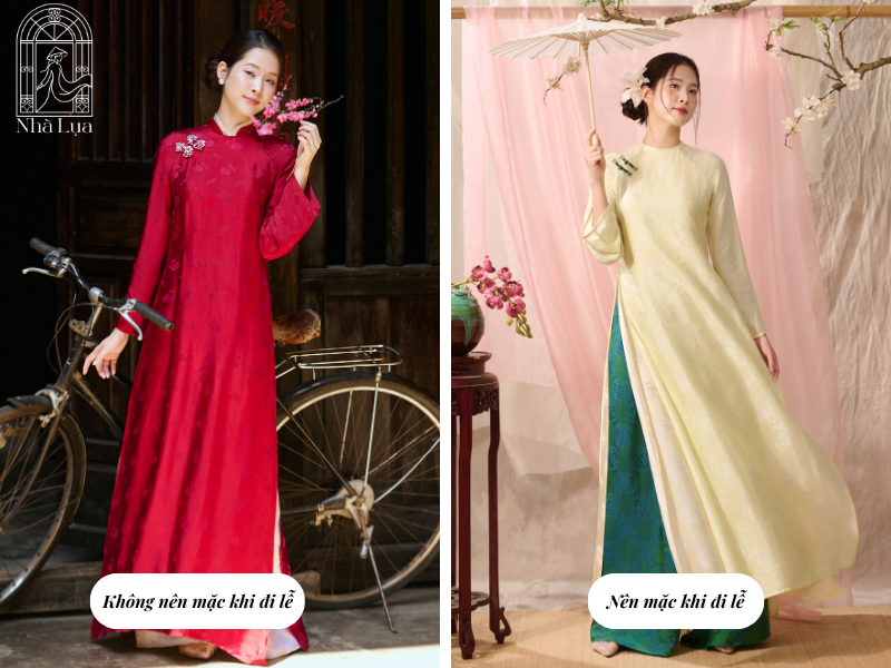 Nơi thiền môn, tránh màu đỏ tươi, cam chói hay vàng rực, thay vào đó ưu tiên nâu đất, lam nhạt, trắng tinh khôi, be hay hồng pastel để mặc gì ngày Vu Lan cũng toát vẻ thanh lịch, thoát tục