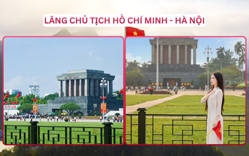 Lăng Bác thiêng liêng rợp bóng cờ hoa là địa điểm chụp ảnh đẹp, hoành tráng dịp 2_9. Diện tà áo dài lụa thướt tha dạo bước tại đây sẽ mang lại những khung hình rực rỡ, tự hào