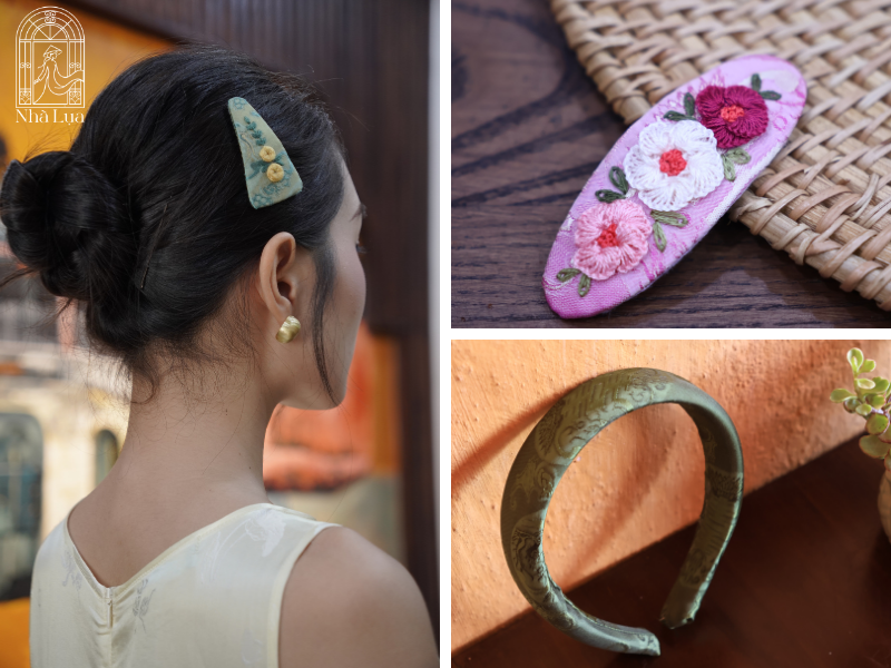 Điểm xuyết phụ kiện lụa như khăn quàng mảnh hay kẹp tóc tinh xảo là điểm nhấn đắt giá, giúp phong cách quý cô bừng sáng nét kiêu kỳ đầy khác biệt.