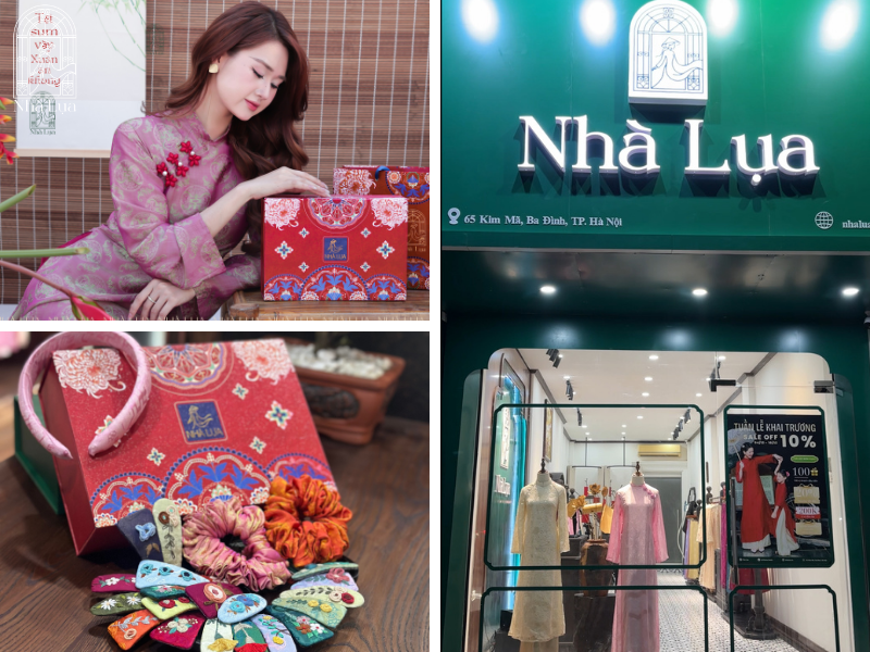 Váy lụa Nhà Lụa cam kết 100% tơ tằm Nha Xá dệt thủ công nguyên bản, nhuộm màu truyền thống lâu đời an toàn cho sức khỏe
