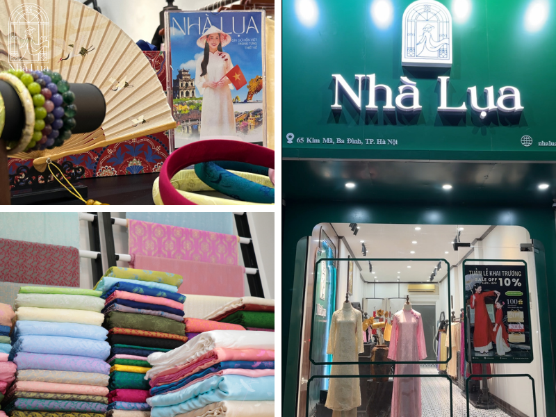 Áo dài lụa tơ tằm Nha Xá Nhà Lụa, giá minh bạch, may đo tinh xảo. Ghé showroom ướm thử hoặc nhắn Zalo để tư vấn phom dáng miễn phí