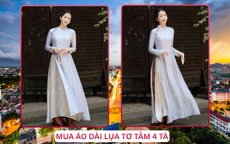 Mua Áo Dài Lụa Tơ Tằm 4 Tà Tại Thanh Hóa