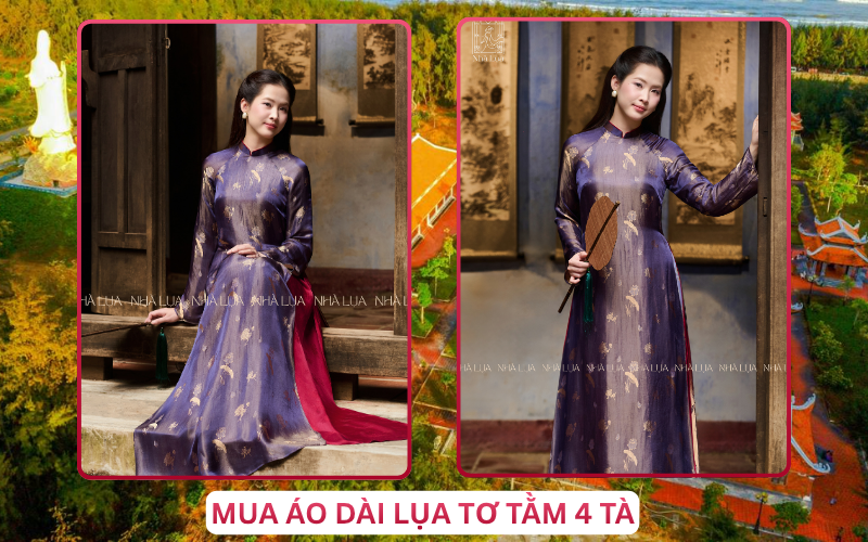 Mua Áo Dài Lụa Tơ Tằm 4 Tà Tại Trà Vinh