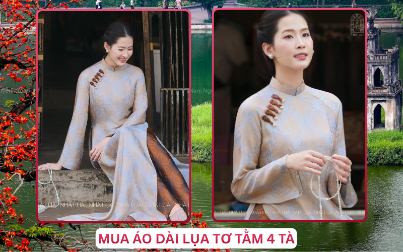 Mua Áo Dài Lụa Tơ Tằm 4 Tà Tại Hà Nội