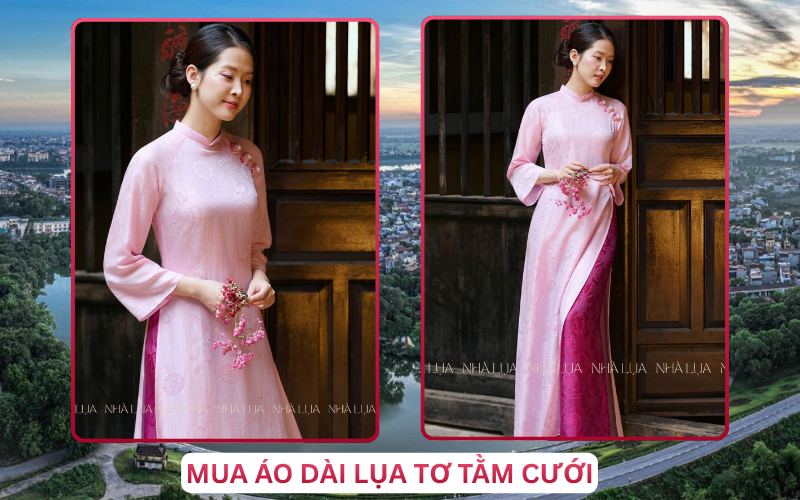 Mua Áo Dài Lụa Tơ Tằm Cưới Tại Hưng Yên