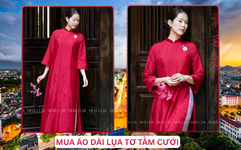 Mua Áo Dài Lụa Tơ Tằm Cưới Tại Thanh Hóa