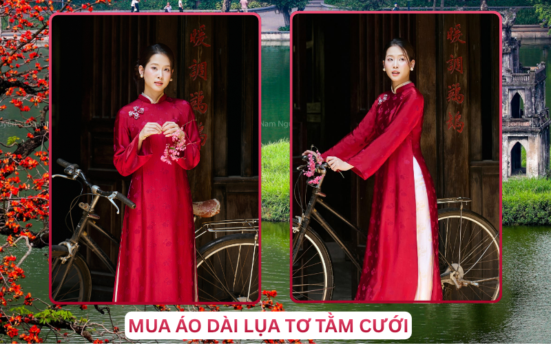 Mua Áo Dài Lụa Tơ Tằm Cưới Tại Hà Nội