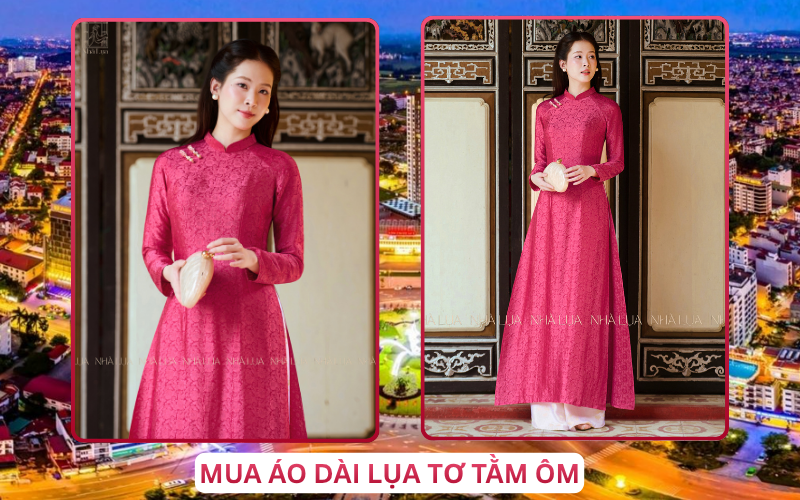 Mua Áo Dài Lụa Tơ Tằm Ôm Tại Bắc Ninh