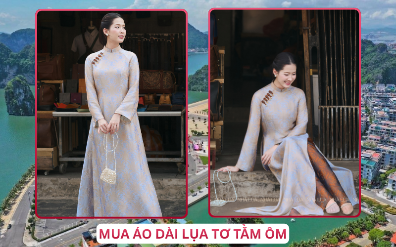 Mua Áo Dài Lụa Tơ Tằm Ôm Tại Quảng Ninh