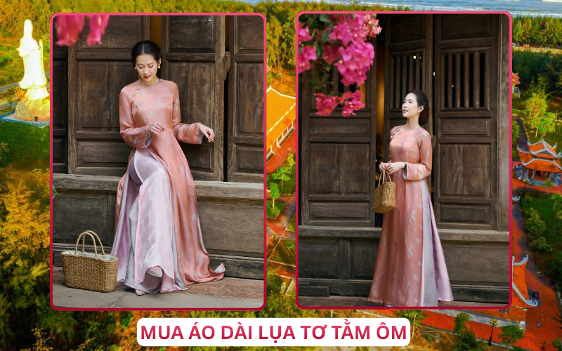 Mua Áo Dài Lụa Tơ Tằm Ôm Tại Trà Vinh
