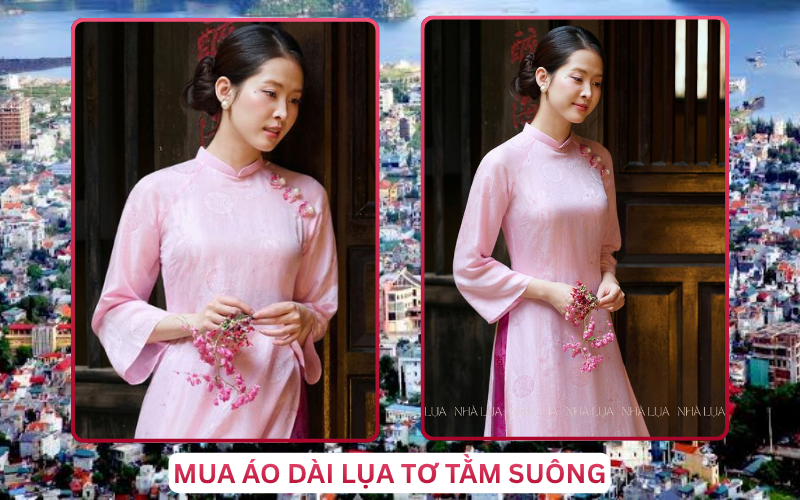 Mua Áo Dài Lụa Tơ Tằm Suông Tại Cẩm Phả