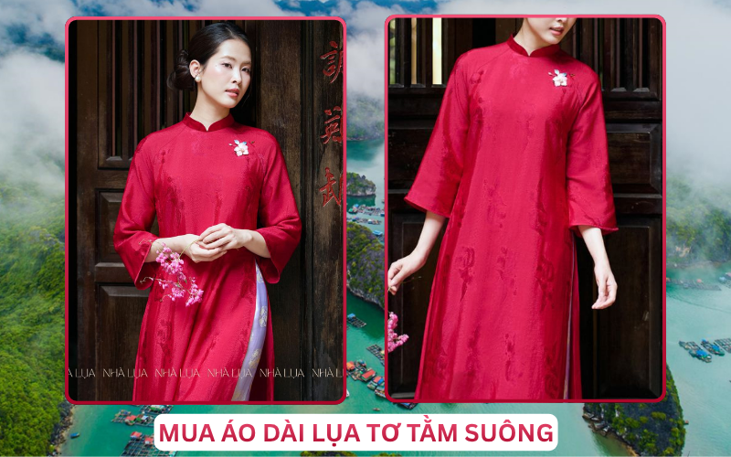 Mua Áo Dài Lụa Tơ Tằm Suông Tại Hạ Long