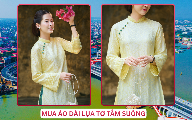 Mua Áo Dài Lụa Tơ Tằm Suông Tại Hải Phòng