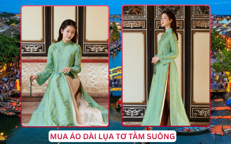 Mua Áo Dài Lụa Tơ Tằm Suông Tại Hội An