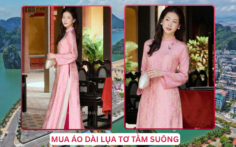 Mua Áo Dài Lụa Tơ Tằm Suông Tại Quảng Ninh