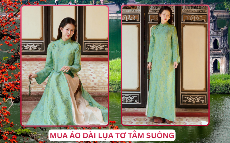Mua Áo Dài Lụa Tơ Tằm Suông Tại Hà Nội